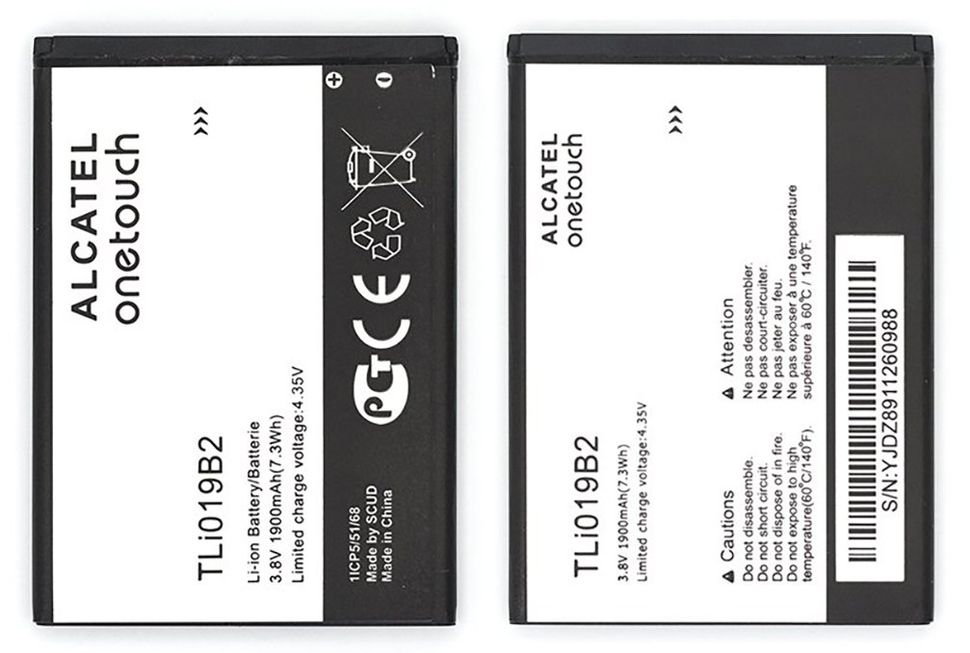 Акумуляторна батарея (АКБ) Alcatel TLI019B1, TLI020F1, TLI019B2, TLI020G1 для One Touch 5010D, 5045D Pixi 4, 2000. mAh