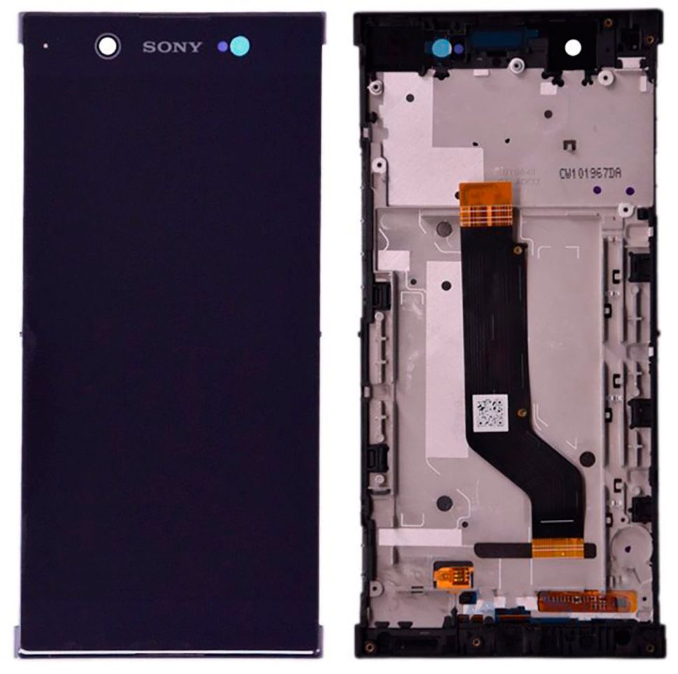 Дисплей (экран) Sony G3212 Xperia XA1 Ultra Dual, G3221, G3223, G3226 с тачскрином и рамкой в сборе, черный