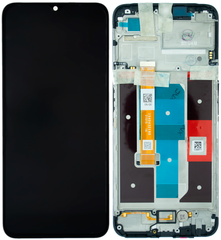 Дисплей Realme C35 RMX3511 с тачскрином и рамкой, черный