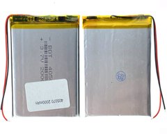 Универсальная аккумуляторная батарея (АКБ) 2pin, 4.0 X 50 X 70 мм (Аналог: 405070, 705040), 2000 mAh