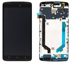 Дисплей (экран) Lenovo A7010 X3 Lite, A7010a48 Vibe K4 Note, K51c78 Vibe X3 Lite с тачскрином и рамкой в сборе, черный