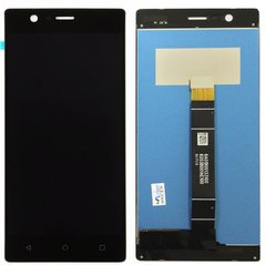 Дисплей (экран) Nokia 3 Dual Sim (TA-1032, TA-1038, TA-1020, TA-1028) с тачскрином в сборе, черный