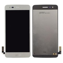 Дисплей (экран) LG M200 K8 (2017), M200n, M210, MS210, US215 с тачскрином в сборе, белый
