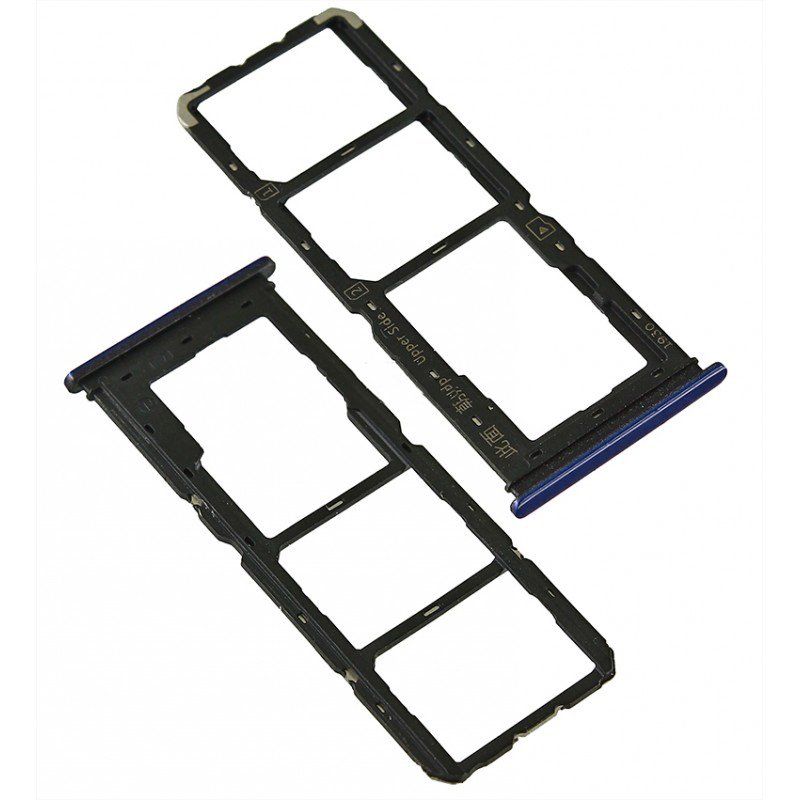 Лоток для Vivo Y12, Vivo Y17 держатель (слот) для двох SIM-карт і карти пам'яті, синій