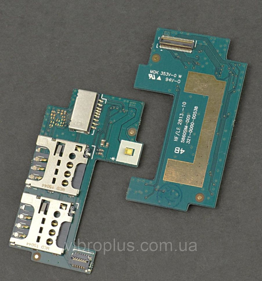 Шлейф Sony C2304 Xperia C, з двома Sim і роз'ємом для карти пам'яті
