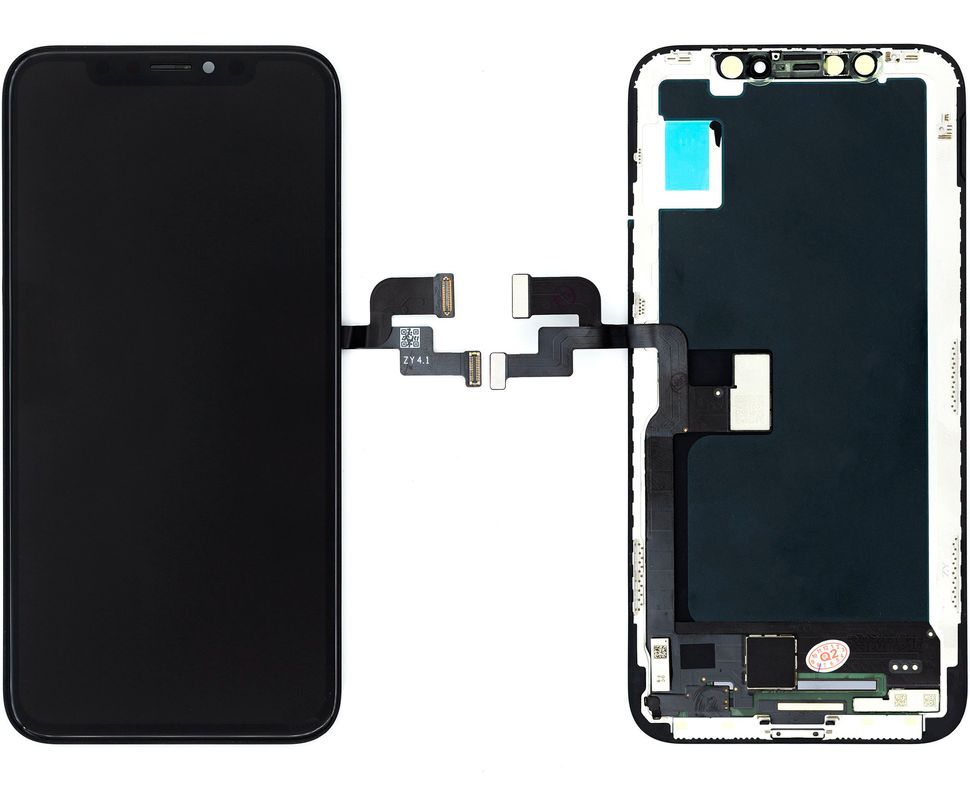 Дисплей (экран) Apple iPhone X (iPhone 10) с тачскрином и рамкой в сборе (Hard Oled), черный