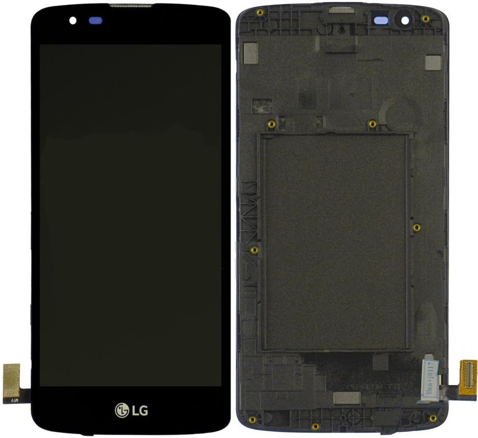 Дисплей (екран) LG K350e K8 (2016), K350n K8, Phoenix 2 з тачскріном і рамкою в зборі, чорний